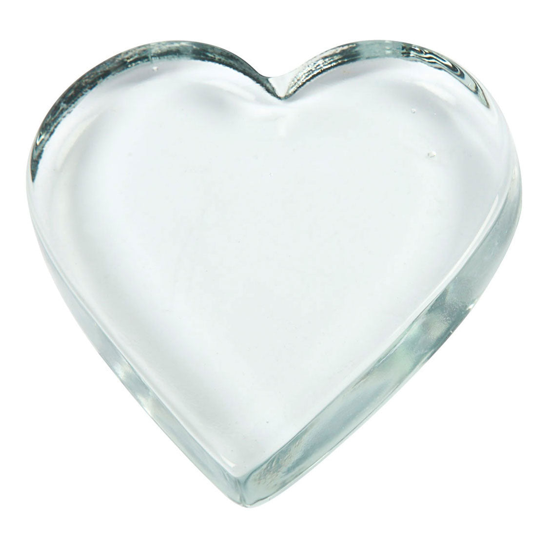 Creative company heart glass transparent, 10x9cm