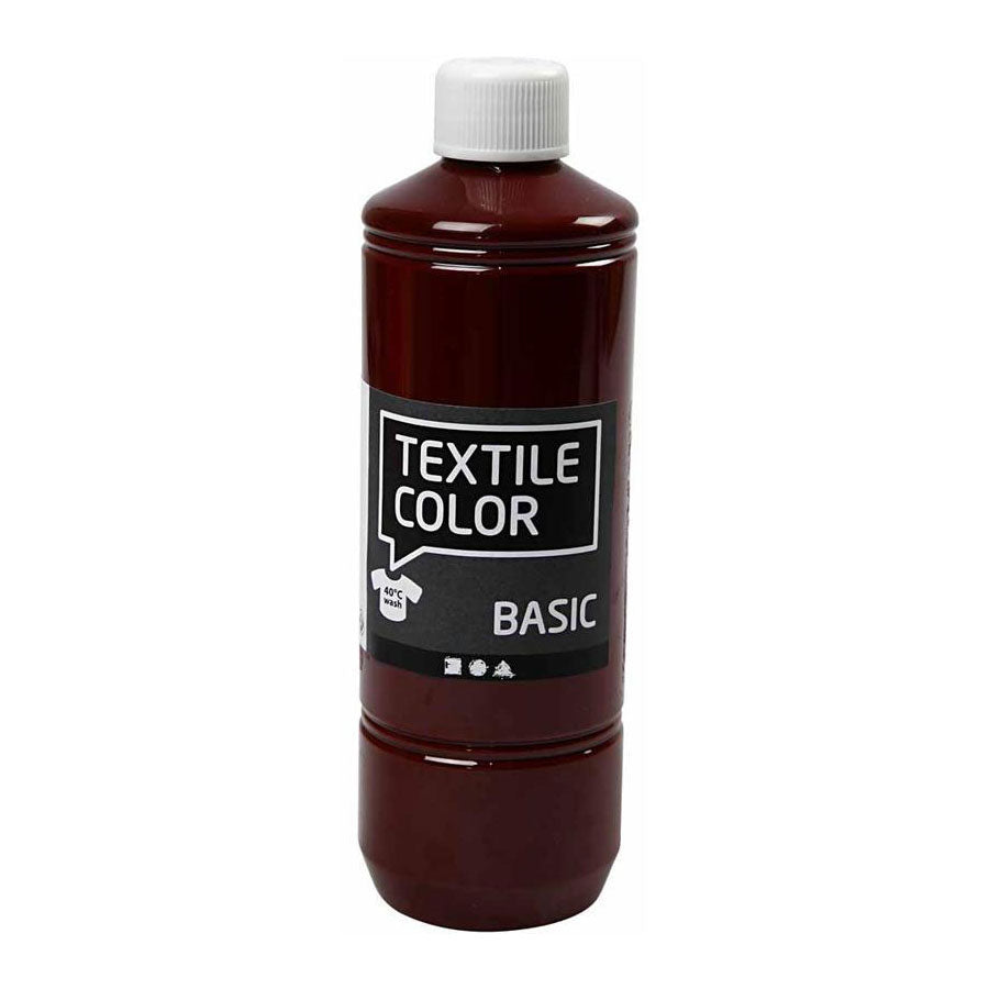 Creativ company textiel kleur verf - bruin, 500ml
