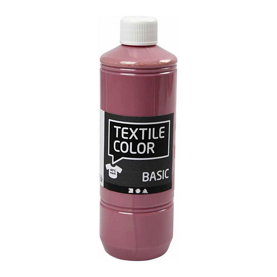 Creativ company textiel kleur verf - donkerroze, 500ml