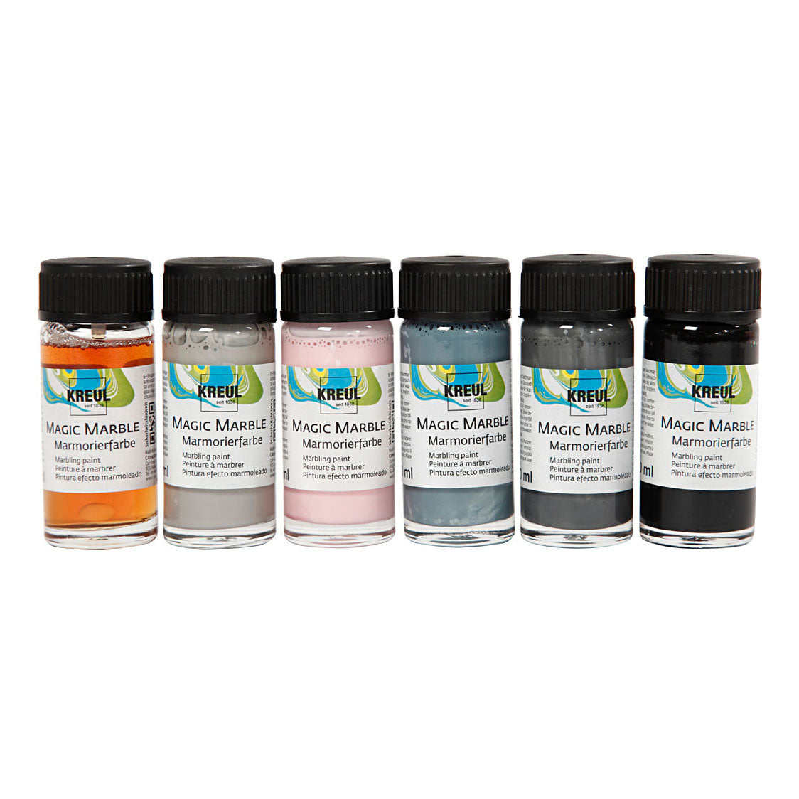 Creativ company magisch marmer verf pastelkleuren, 6x20ml