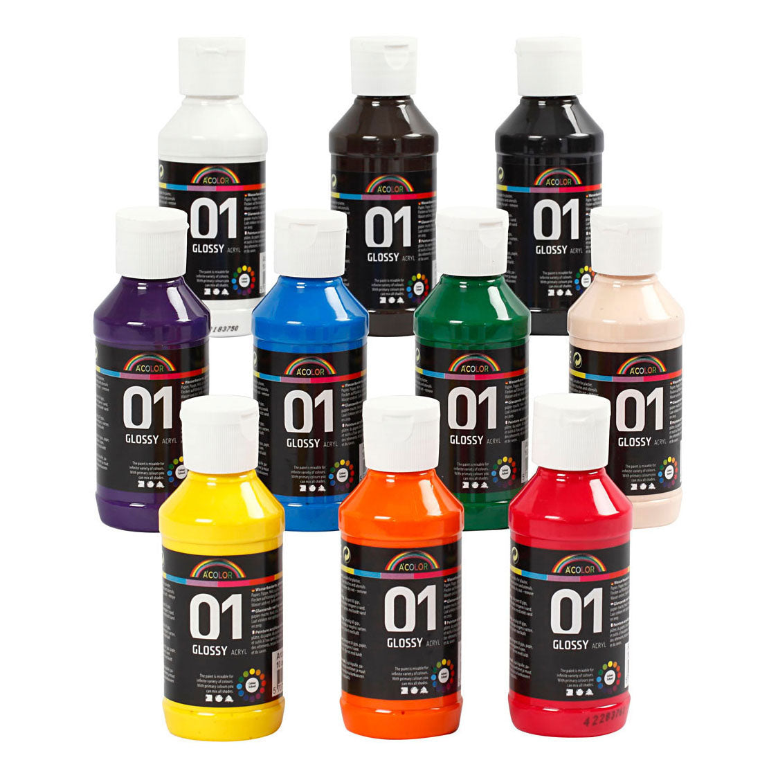 A-color acrylverf glossy kleur, 10x100ml