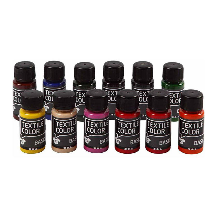 Creativ company textielkleur semi-dekkende textielverf, 12x50ml