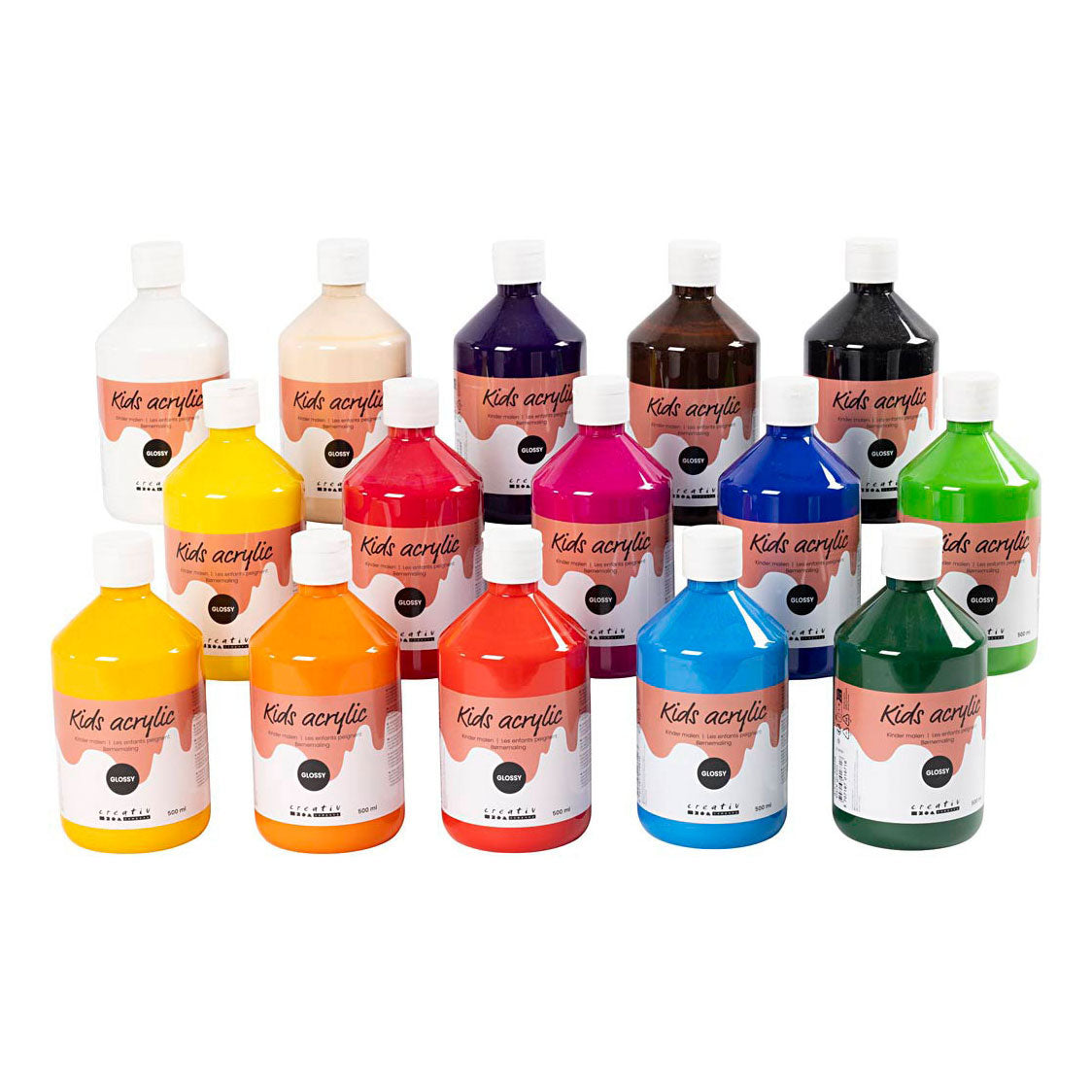 Creativ company acyrlverf glanzende kleur semi-transparant, 15x500ml