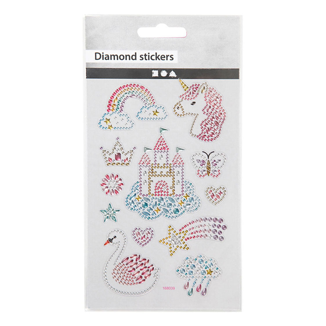 Creative company diamantstickers eenhoorn, 1 vel
