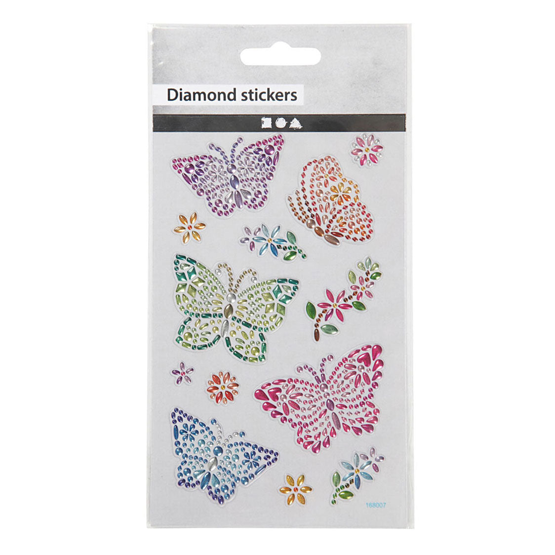 Creative company diamantstickers vlinder, 1 vel