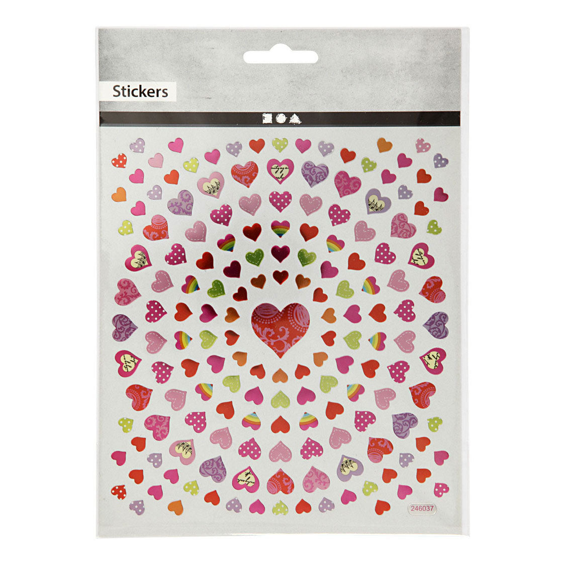 Creatieve bedrijfsstickers kleine harten, 1 vel