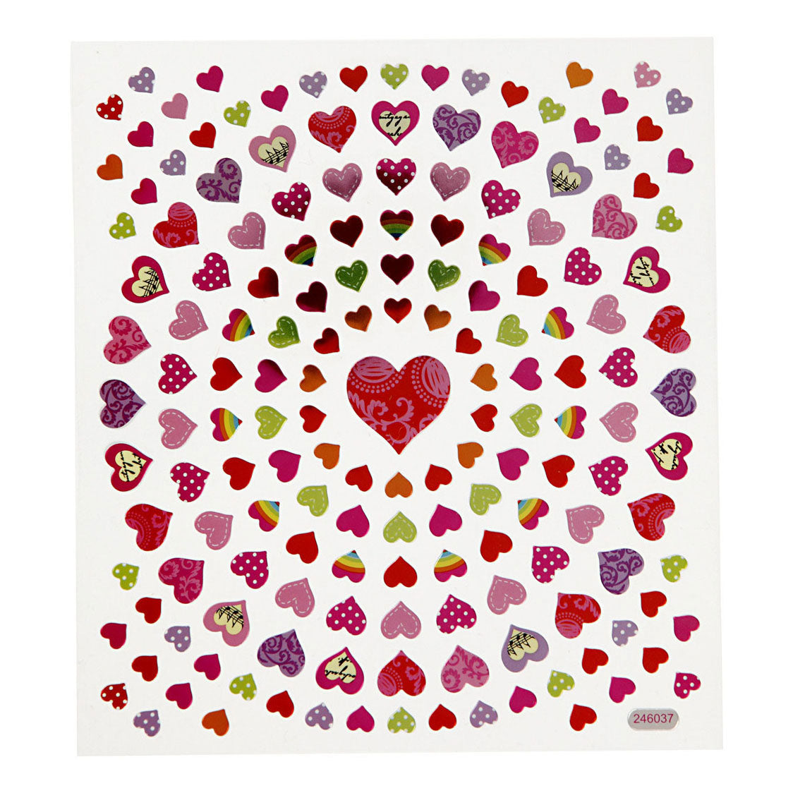 Creatieve bedrijfsstickers kleine harten, 1 vel