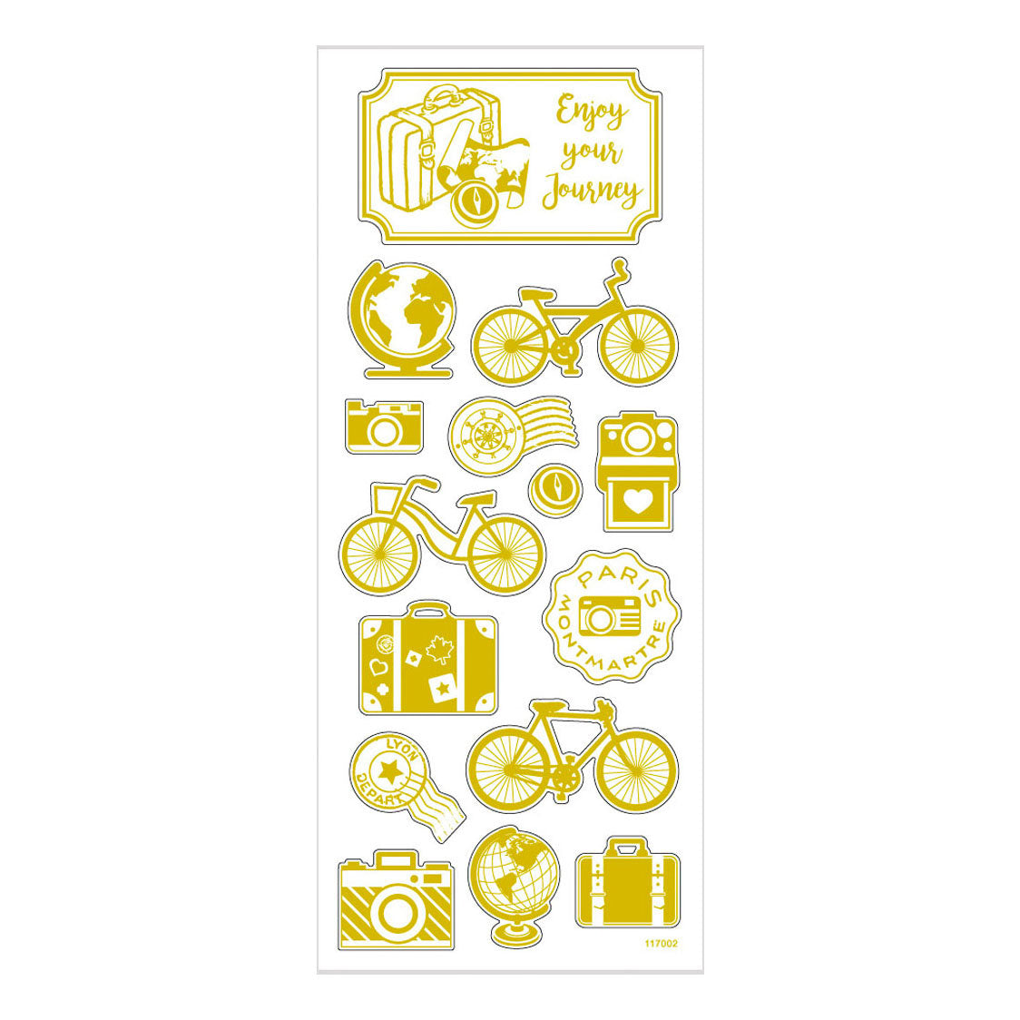 Creative bedrijfsstickers goud om de wereld, 1 vel