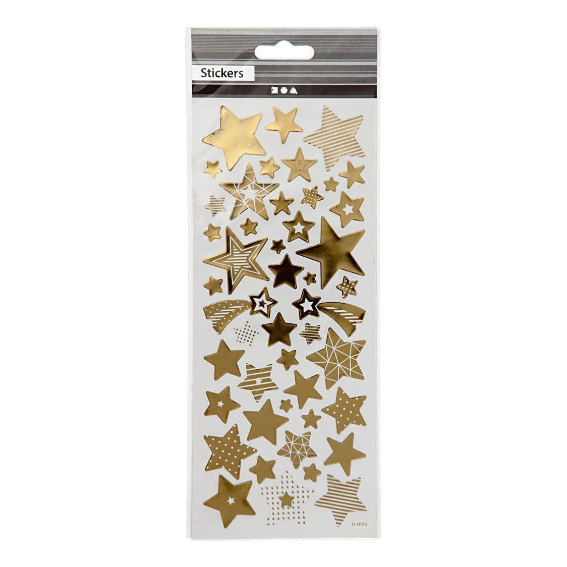 Creative bedrijfsstickers gouden sterren, 1 vel