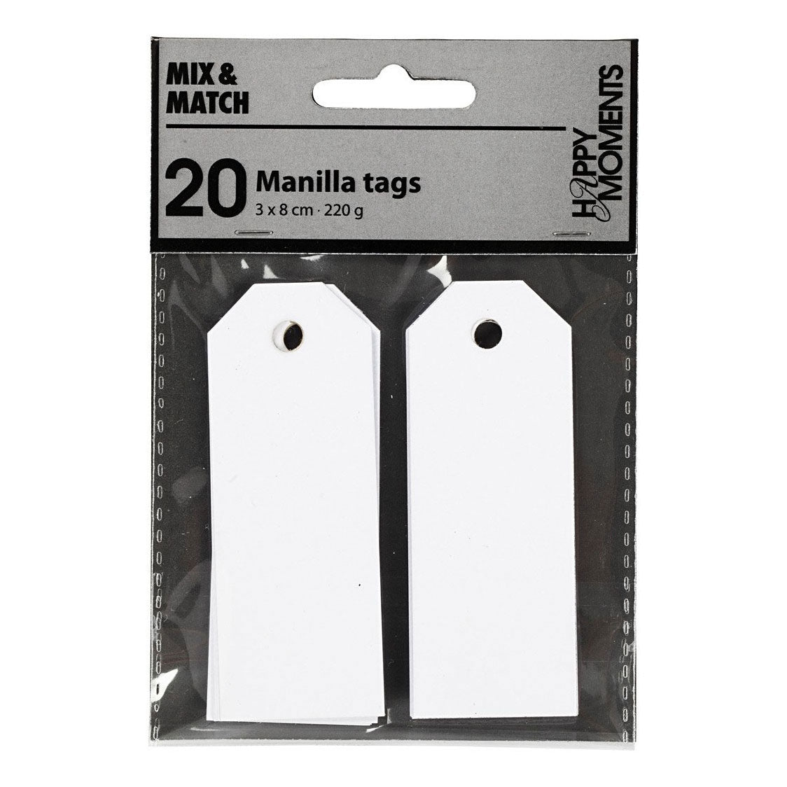 Creativ company manilla labels wit, 20st.