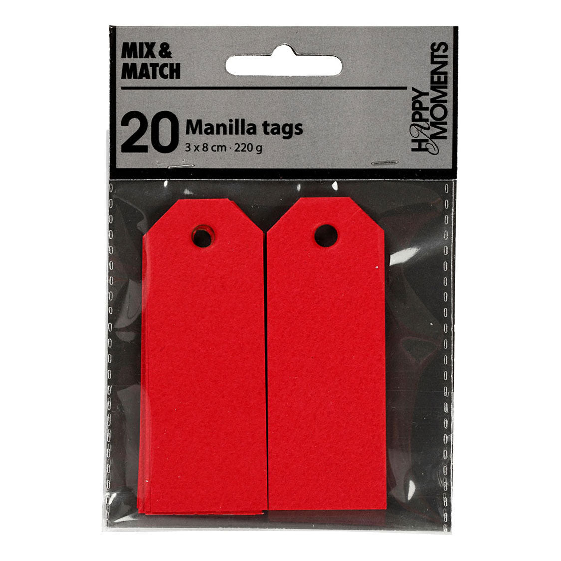 Creativ Company manilla tags red, 20 pc.