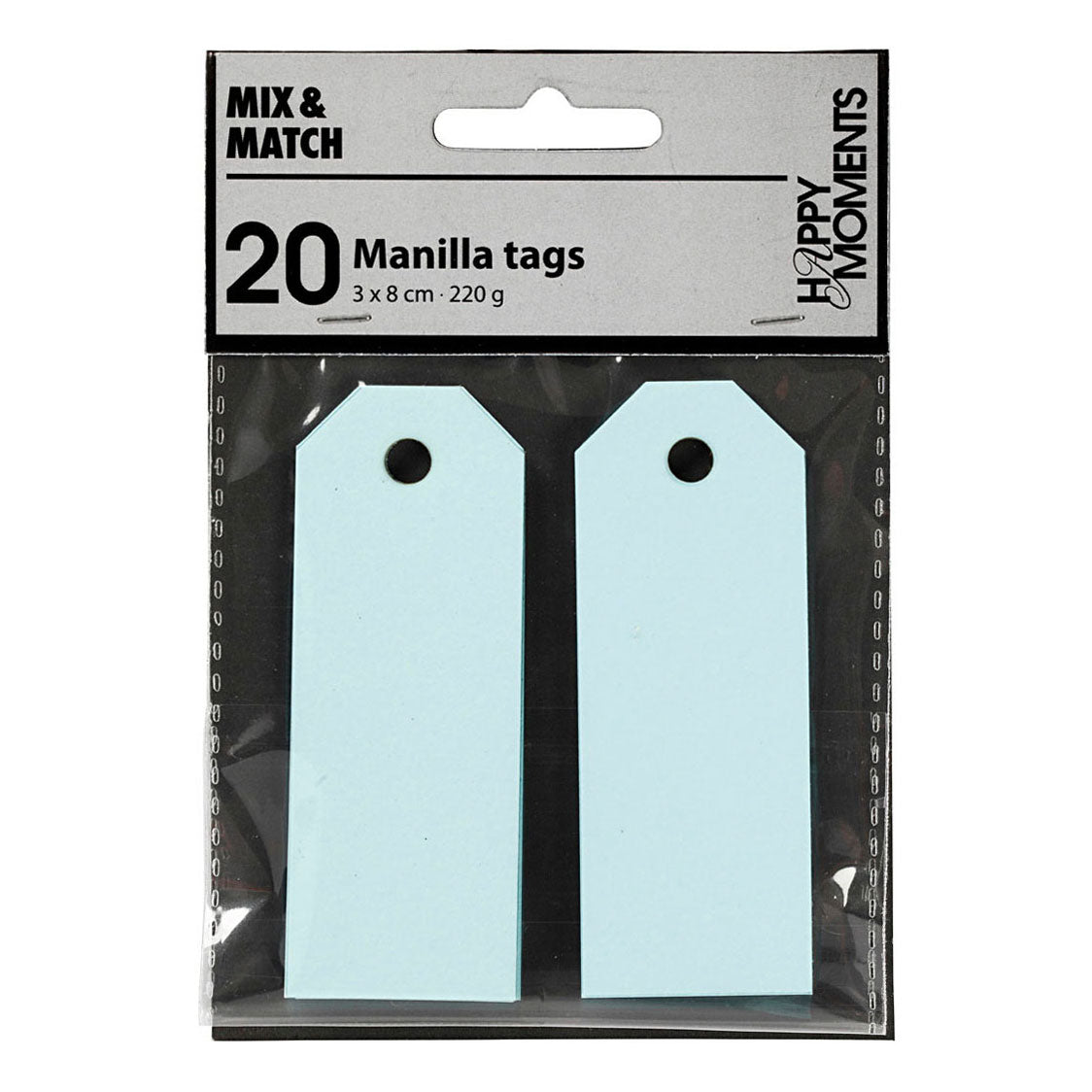 Creatief bedrijf manilla labels lichtblauw, 20st.