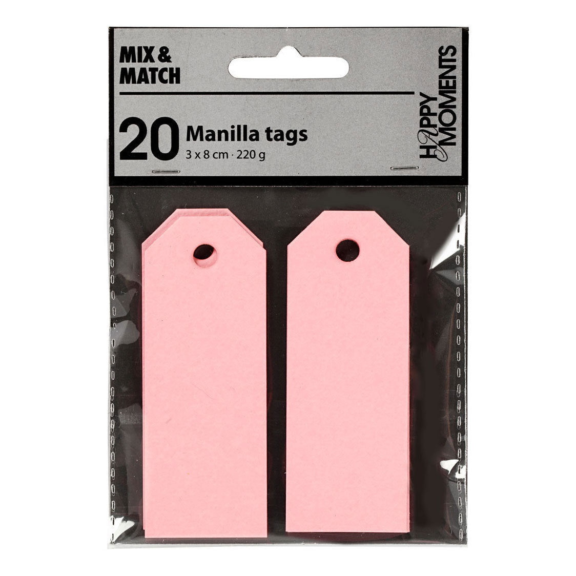 Creatief bedrijf manilla labels lichtrood, 20st.