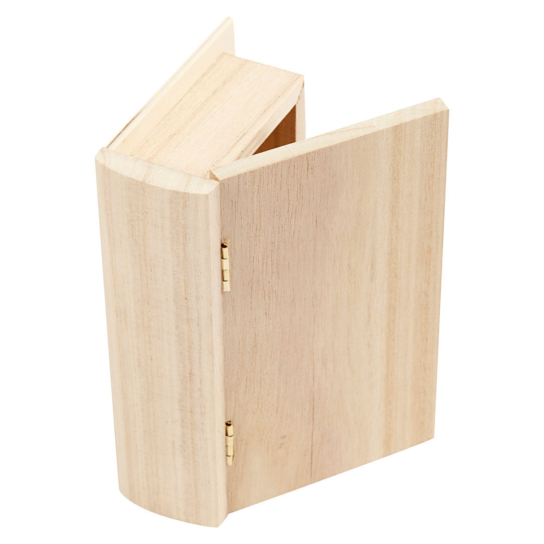 Creatief bedrijf houten boek doos, 14x9x4cm