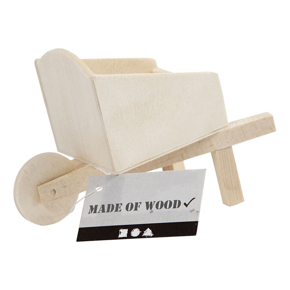 Creatief bedrijf houten mini kruiwagen