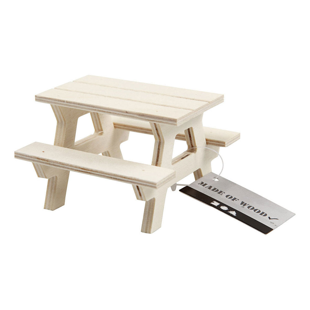 Creatief bedrijf houten mini picknicktafel