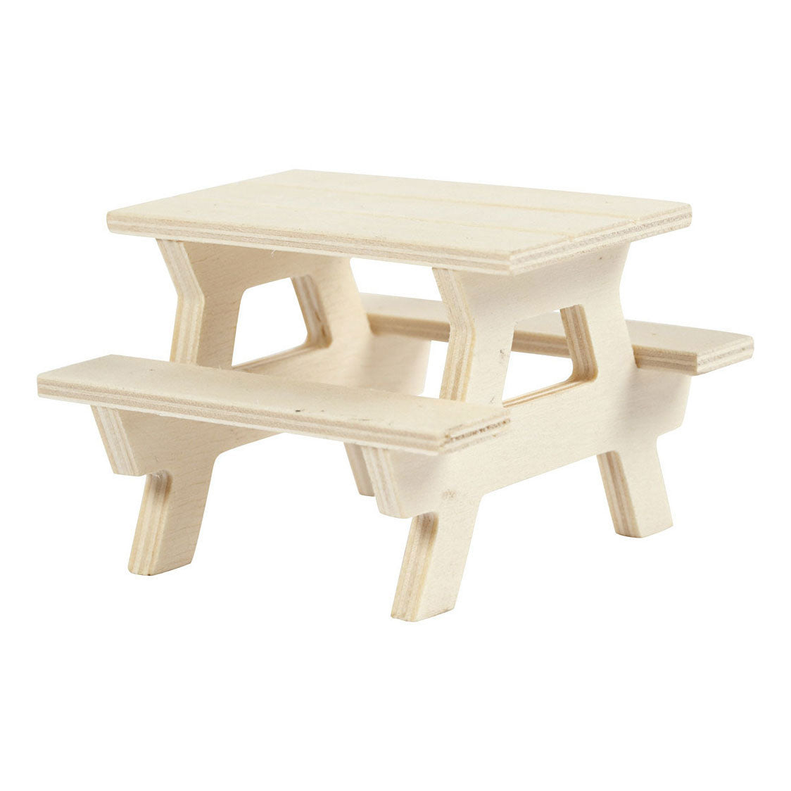 Creatief bedrijf houten mini picknicktafel