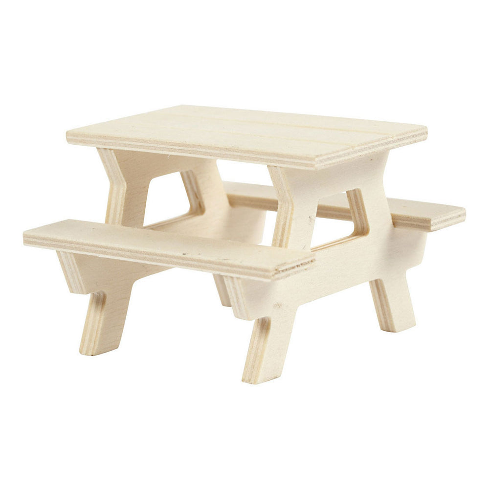 Creatief bedrijf houten mini picknicktafel
