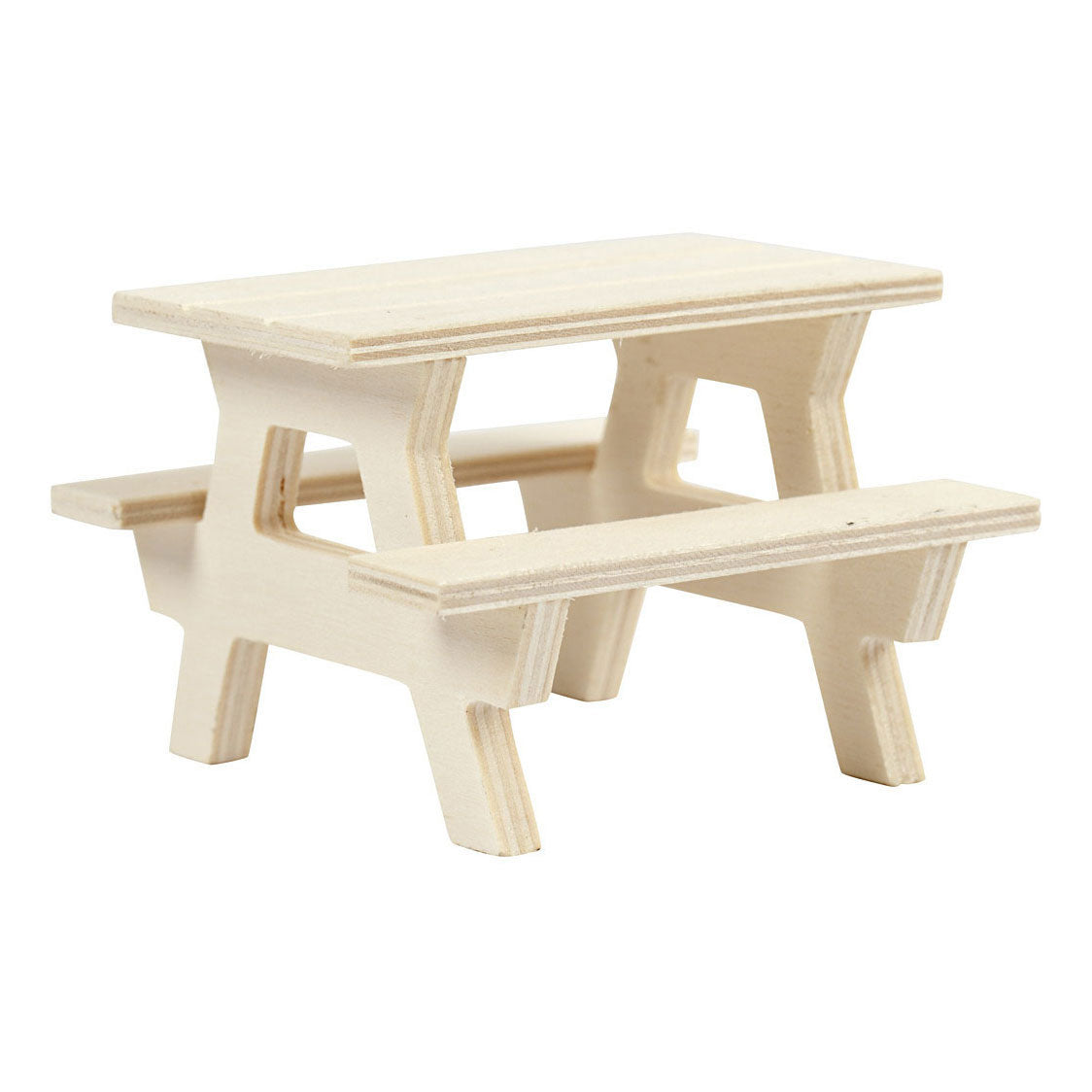 Creatief bedrijf houten mini picknicktafel