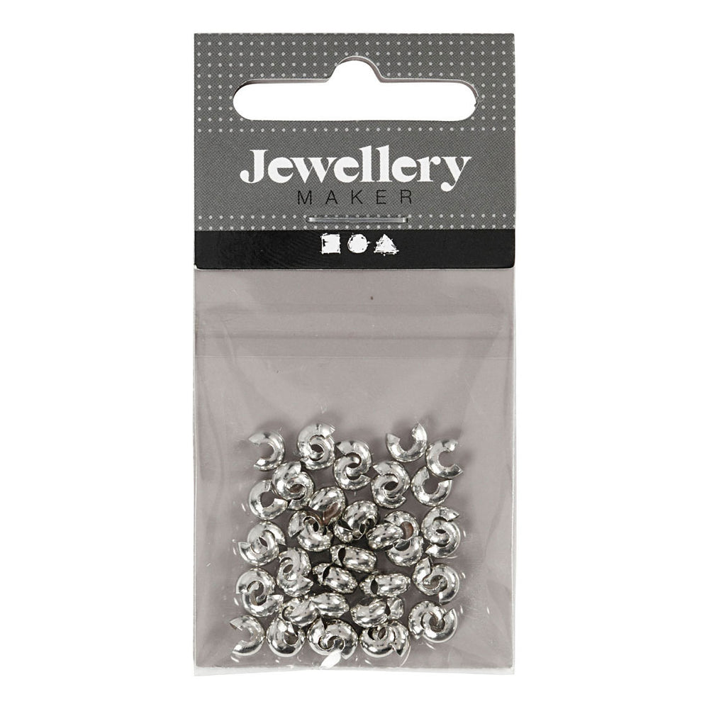 Creatief bedrijf metalen hoes verzilverd, 50st.