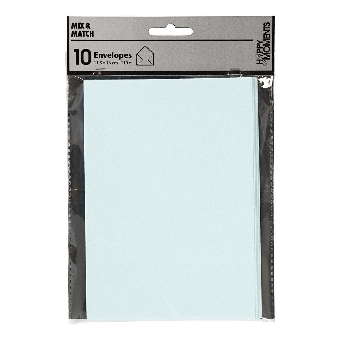 Creativ company enveloppen, afmeting envelop 11,5x16 cm, 110 gr, lichtblauw, 10 stuk 1 doos