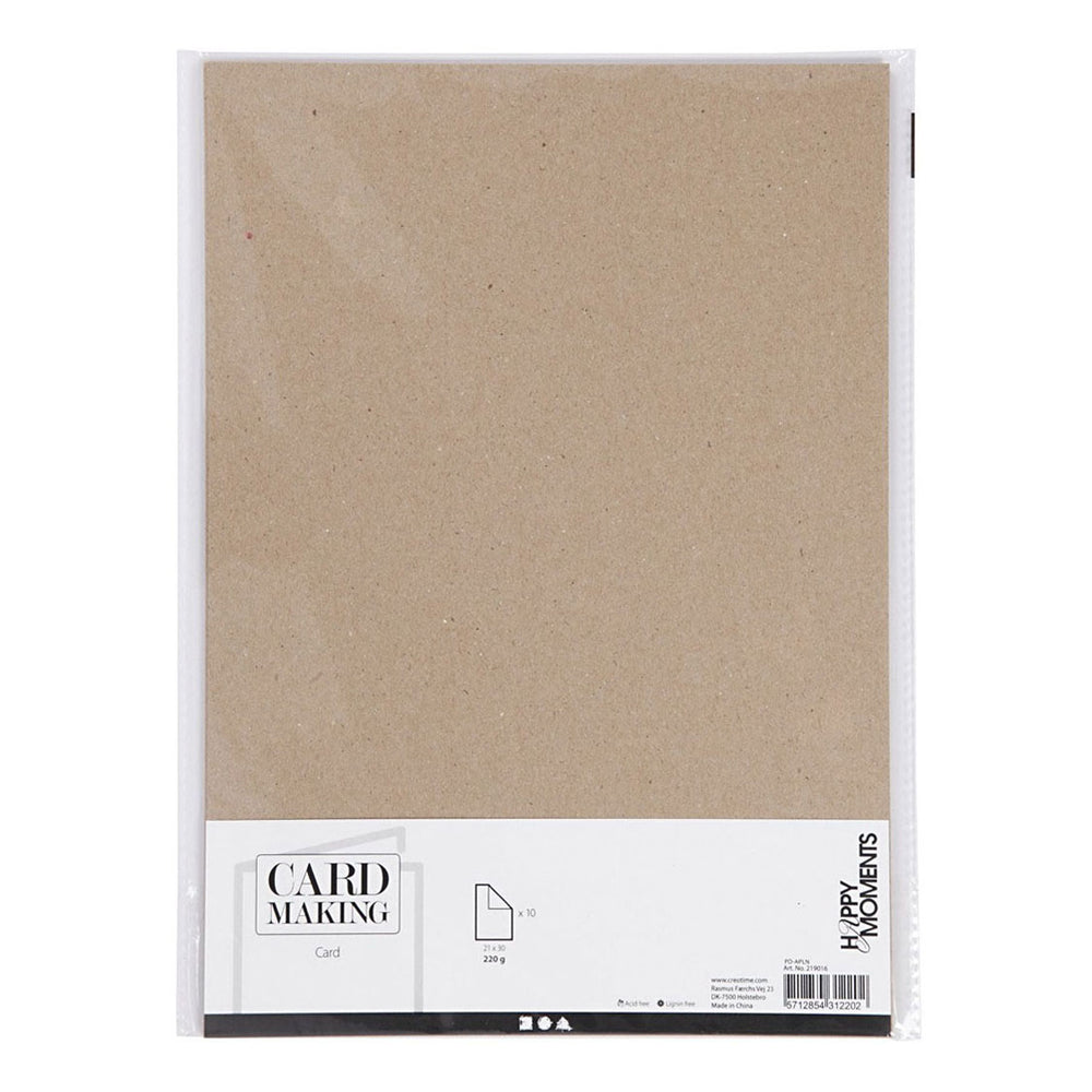 Colortime karton naturel a4 220g, 10st.