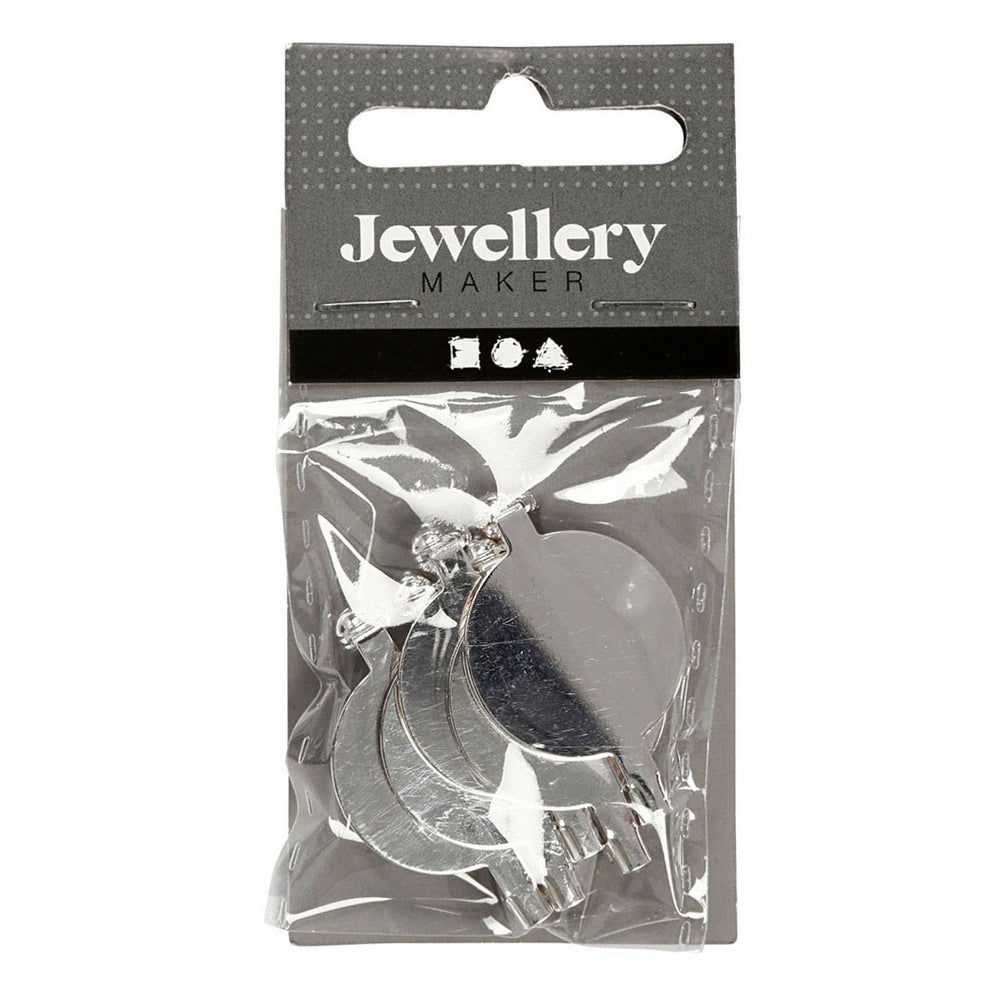 Creativ company brochespeld verzilverd 20mm, 5st.