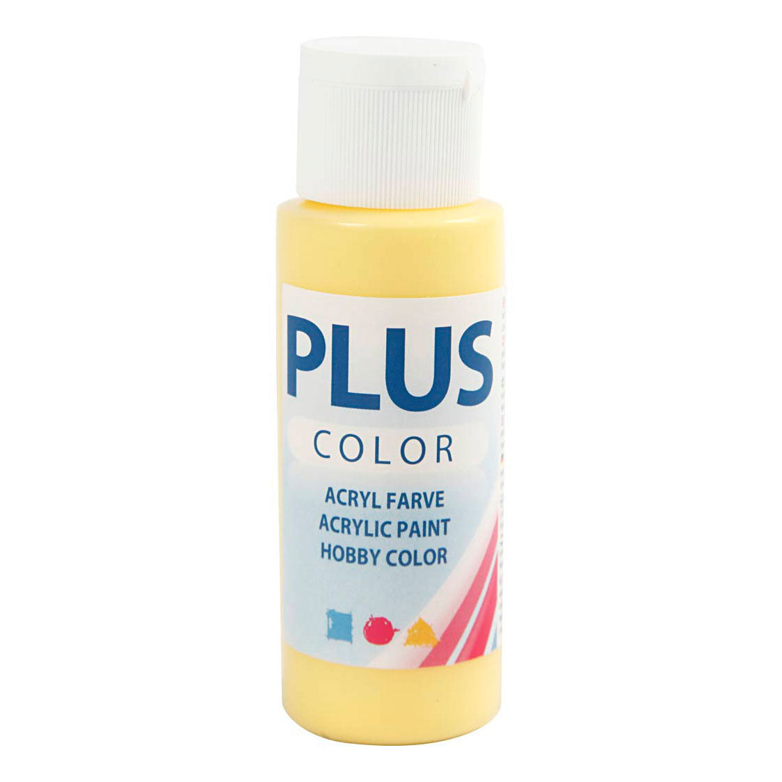 Creativ company plus color acrylverf primerose geel, 60ml