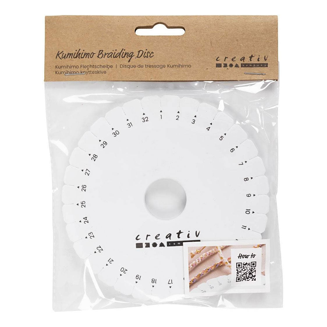 Creativ Company Kumihimo braiding disc, 12cm