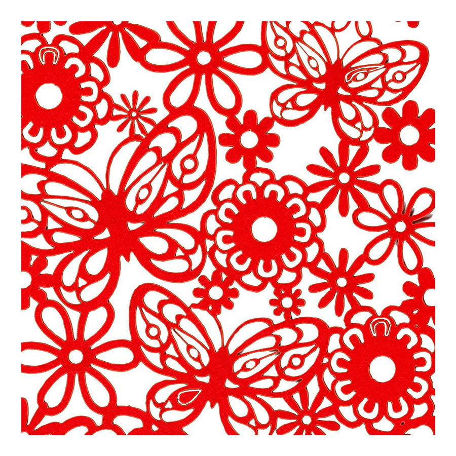 Creatief bedrijf patroonkarton rood, 10st.