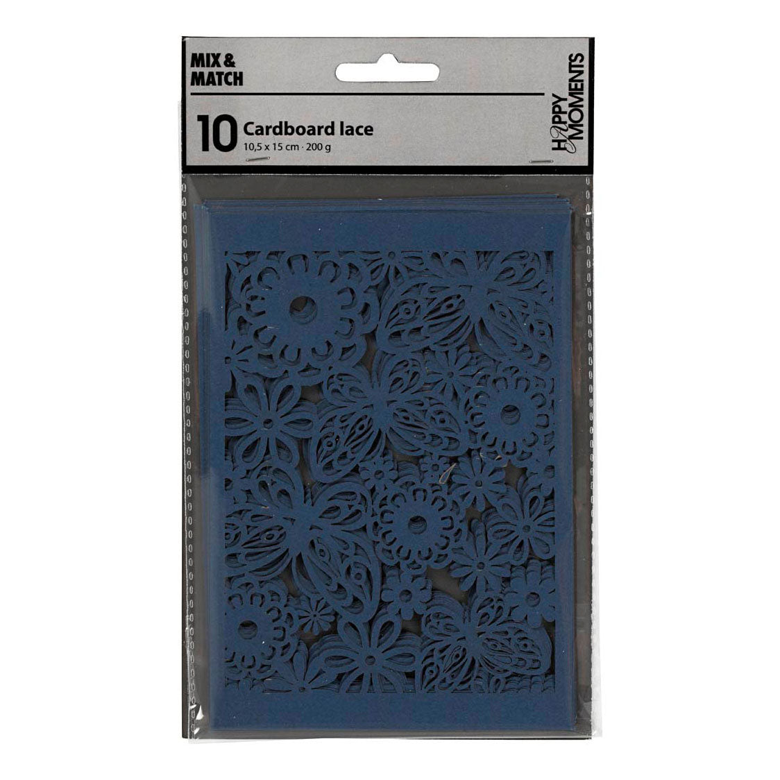 Creatief bedrijf patroonkarton blauw, 10st.