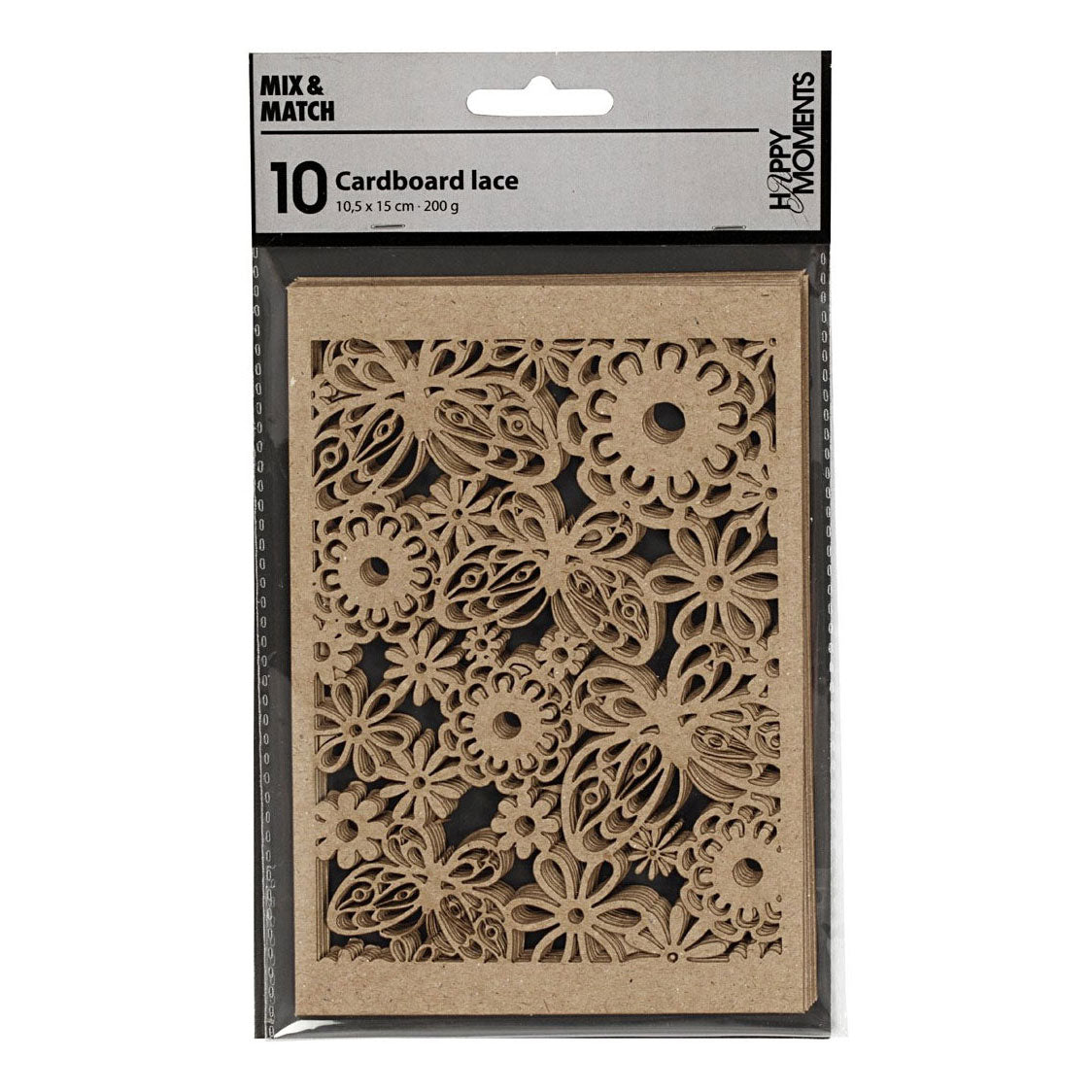 Creatief bedrijf patroonkarton naturel, 10st.