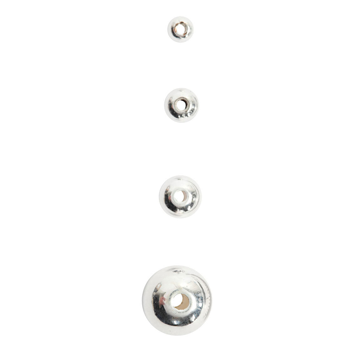 Creativ Company beads silver, 50 pcs.