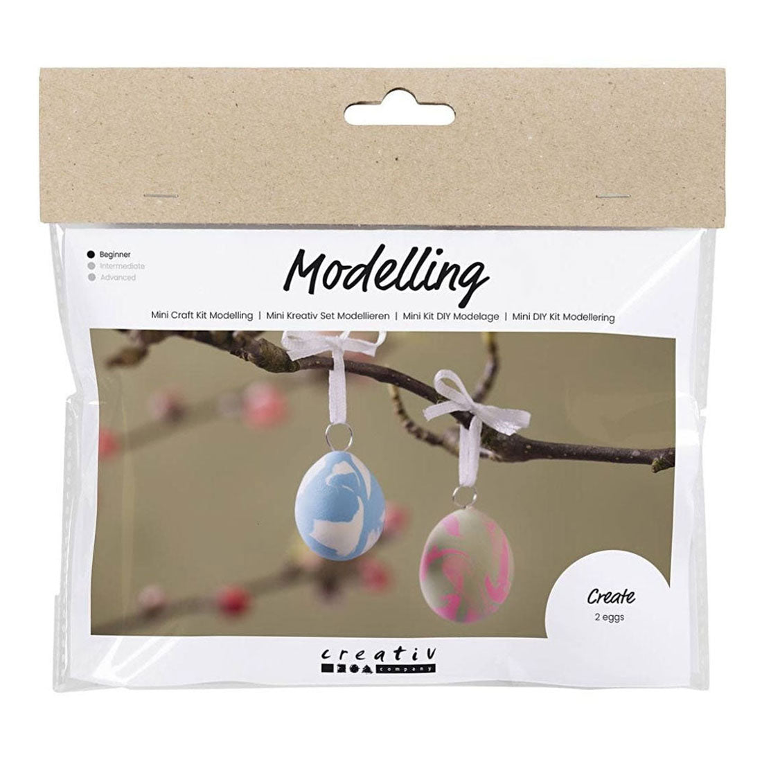 Creativ Company Mini hobbyset boetseren gemarmerde eieren 1 doos