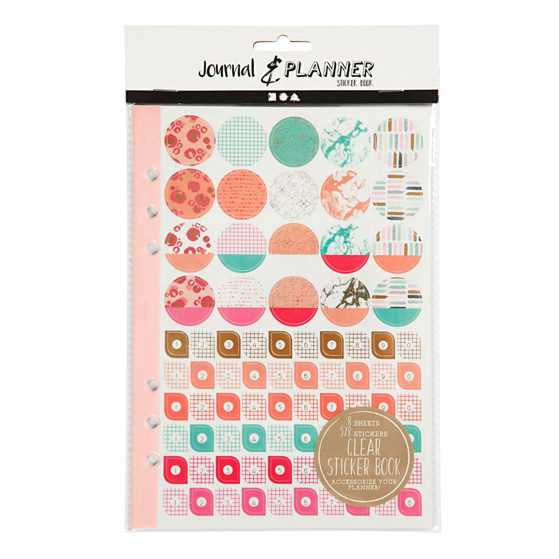 Creatief bedrijfsstickerboek aquarel a5 voor planner, 578st.