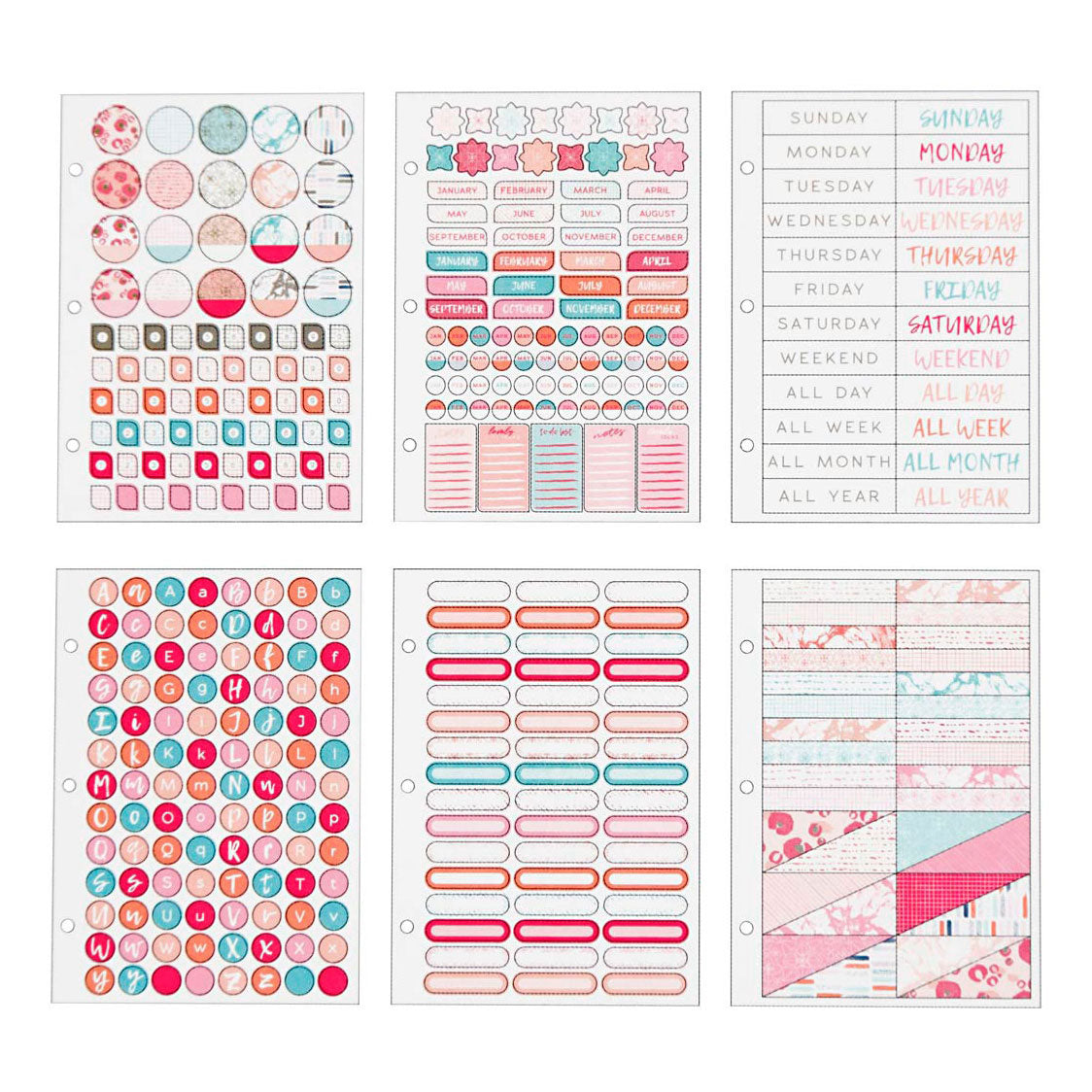 Creatief bedrijfsstickerboek aquarel a5 voor planner, 578st.