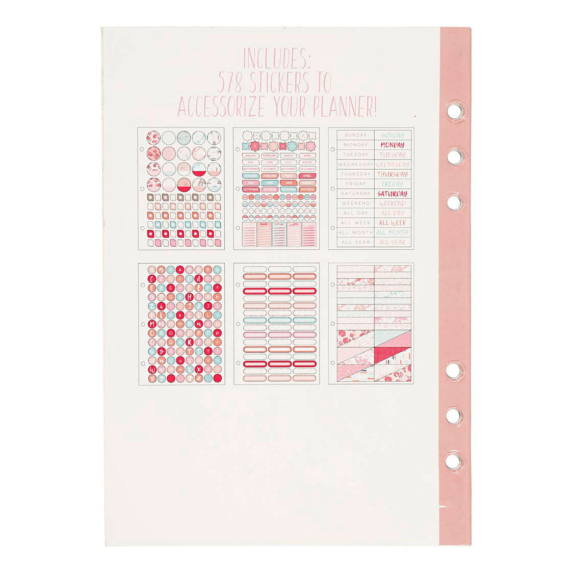 Creatief bedrijfsstickerboek aquarel a5 voor planner, 578st.