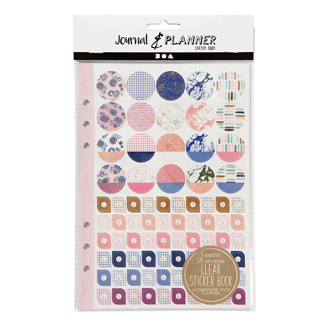 Creativ bedrijfsstickerboek bloemen a5 voor planner, 578st.