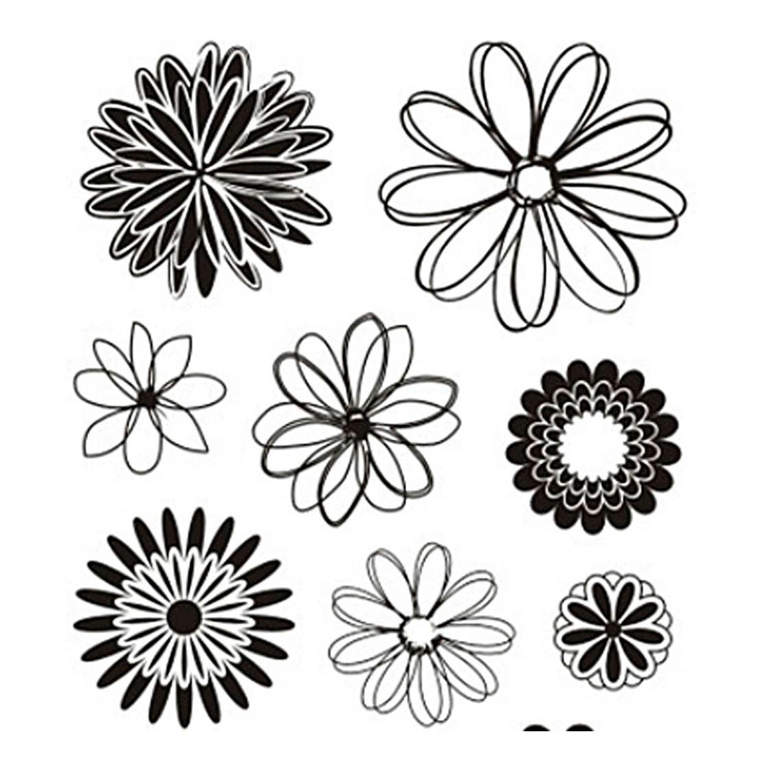 Creative company siliconen stempels bloemen, 1 vel