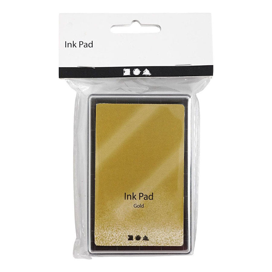 Creativ Company Stamp ink, gold, H: 2 cm, size 9x6 cm, 1 pc