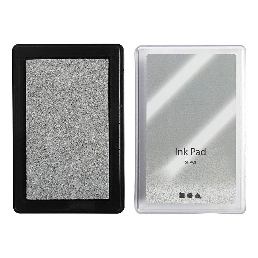 Creatief bedrijf stempelinkt zilver, 9x6cm