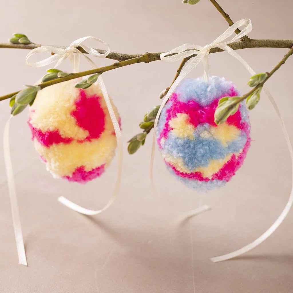 Creativ Company Mini hobbyset pompom eieren kleurrijk 1 doos