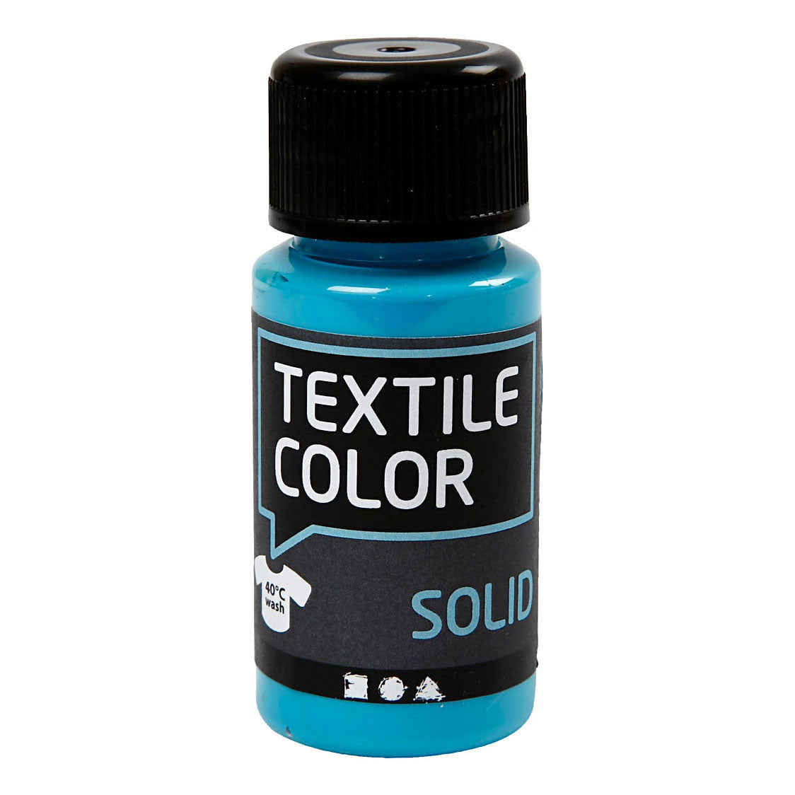 Creativ company textielkleur dekkende textielverf - turquoiseblauw, 50ml