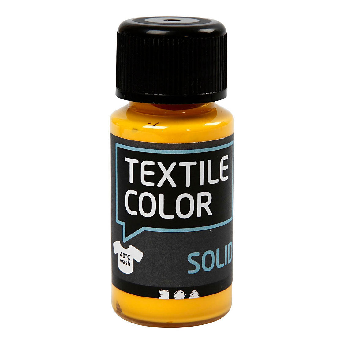 Creativ company textielkleur dekkende textielverf - geel, 50ml