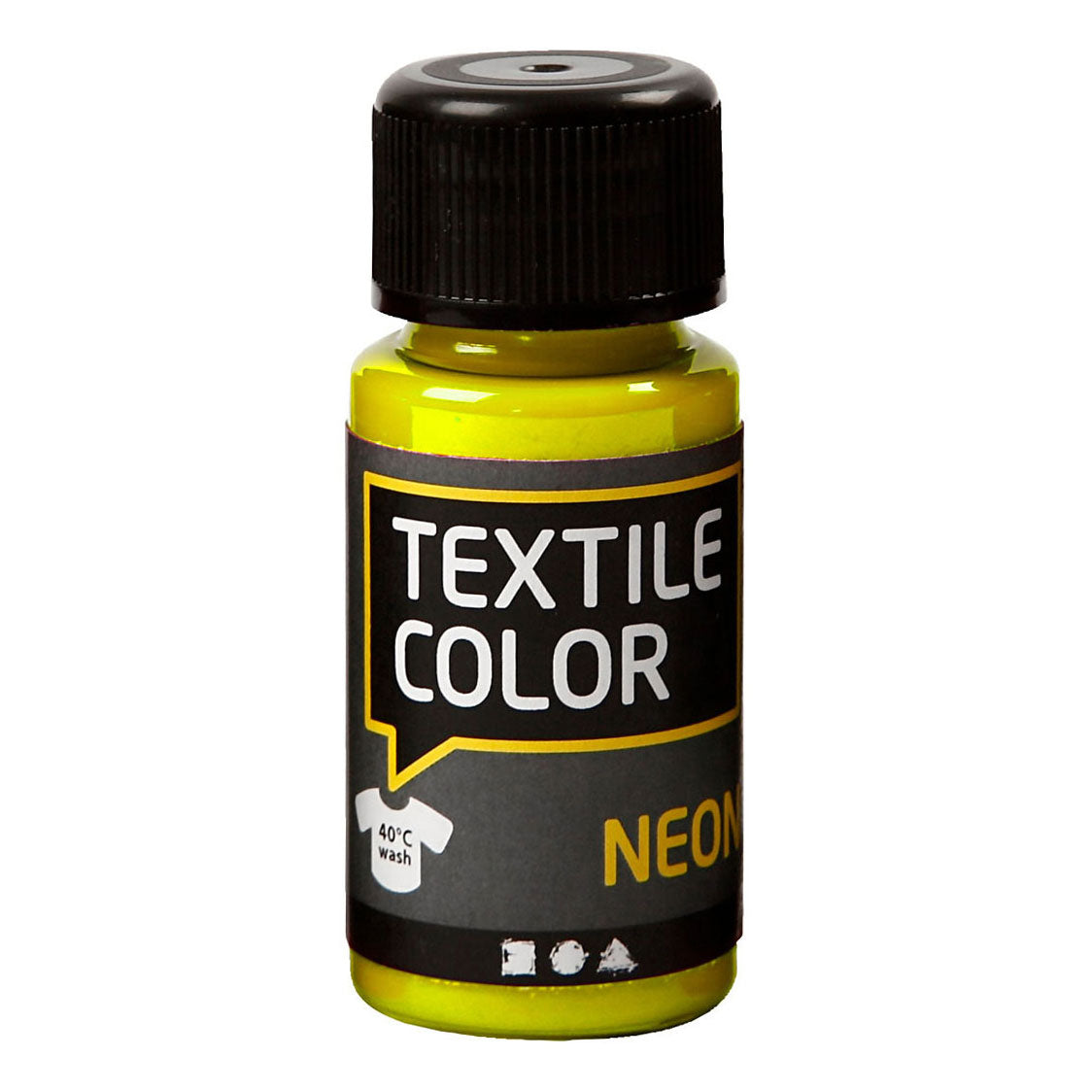 Creativ company textielkleur dekkende textielverf - neon geel, 50ml