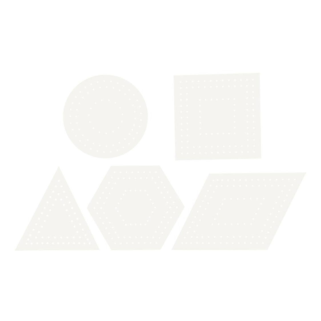 Creativ company kruissteken karton, geometrisch, afm 10-17 cm, wit, 20 stuk 1 doos