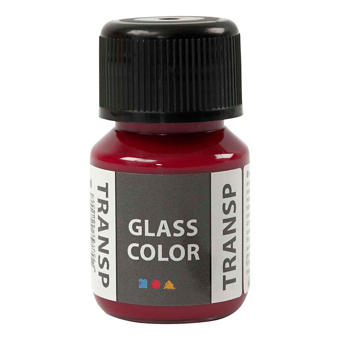 Creativ company glas kleur transparante verf - roze, 30ml
