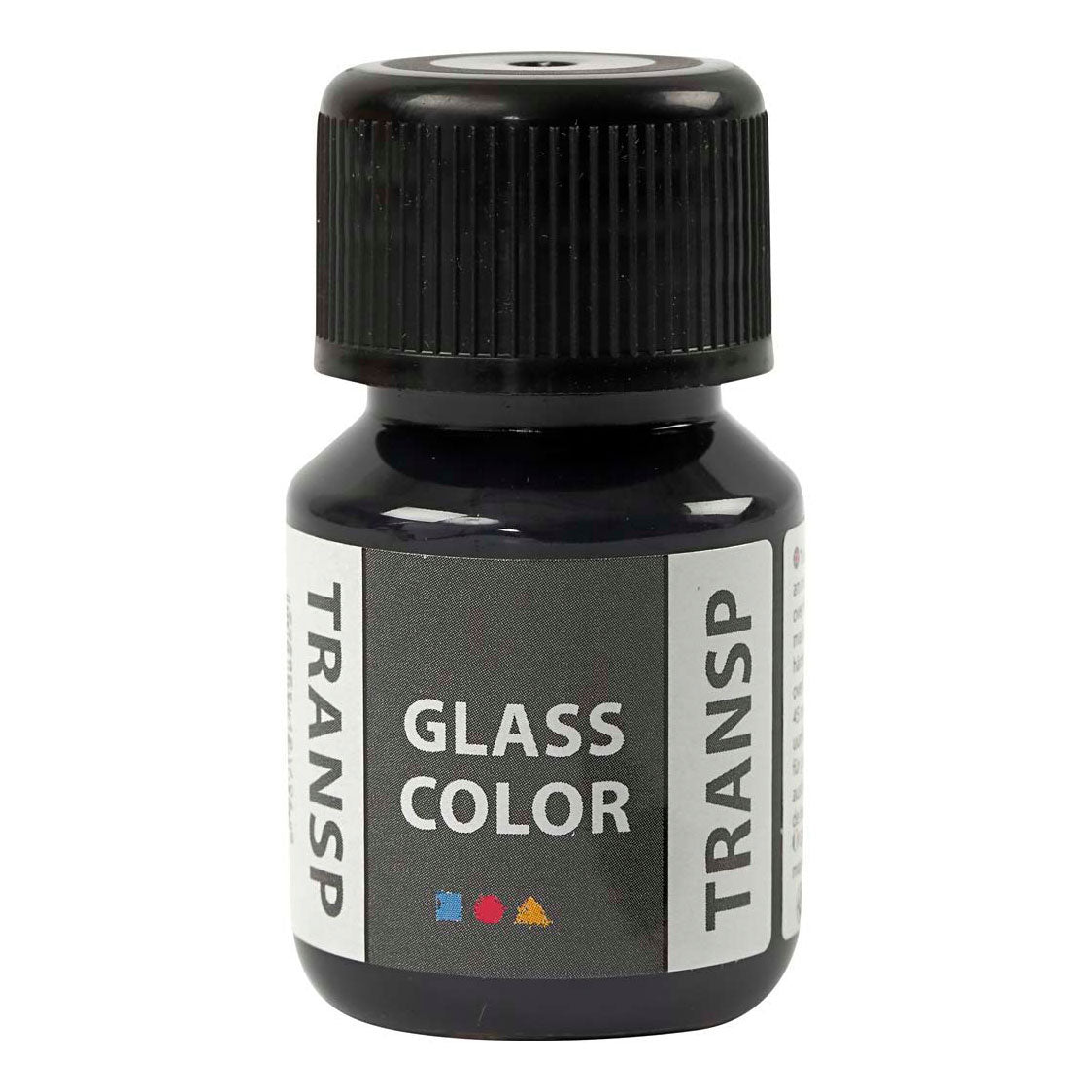 Creativ bedrijfsglas kleur transparante verf - zwart, 30ml