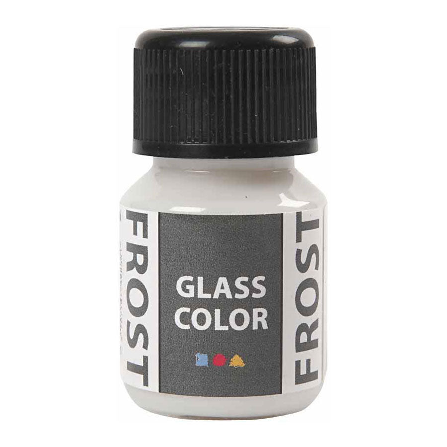 Creativ company glaskleur frost verf - wit, 30ml