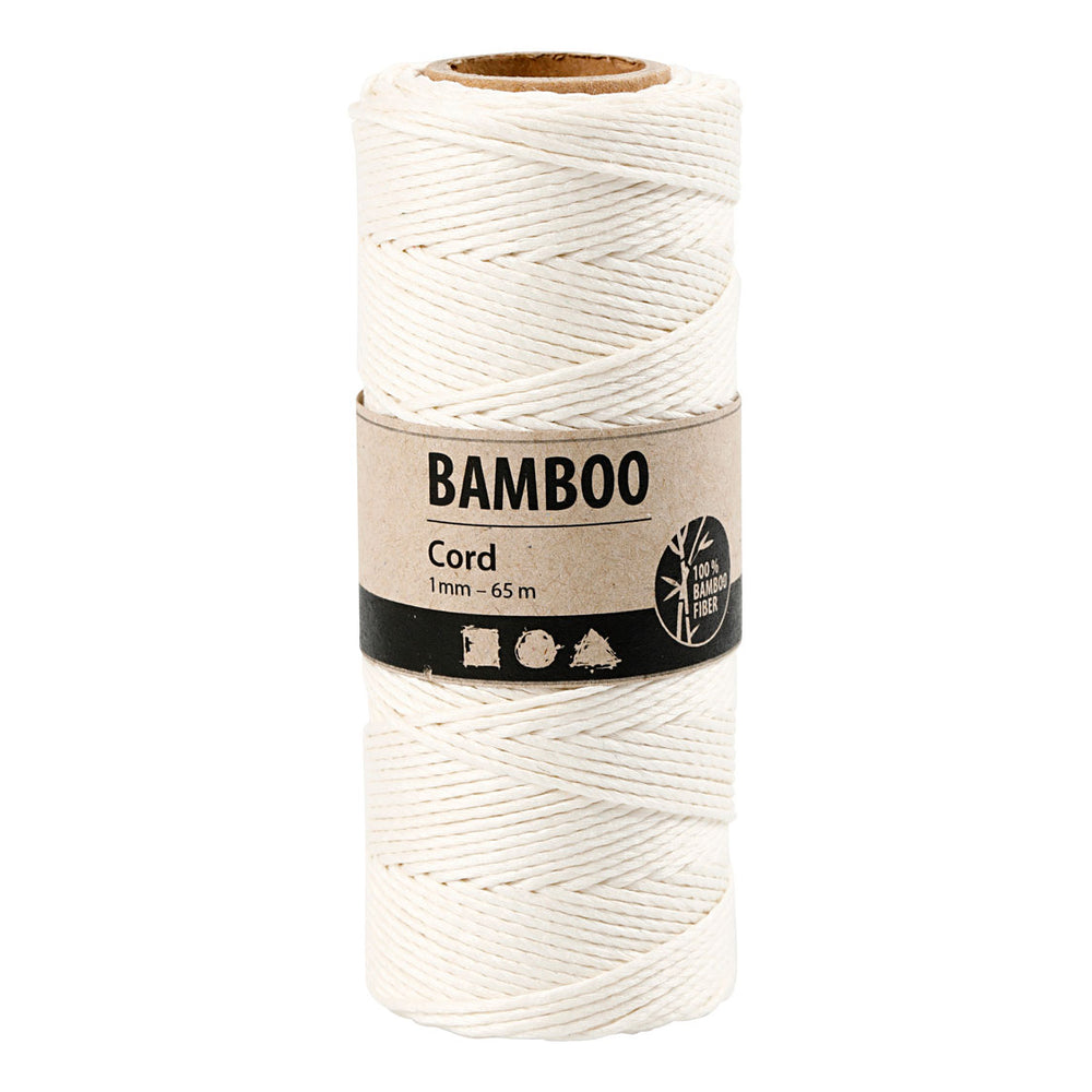 Creative company bamboekoord wit, 65m